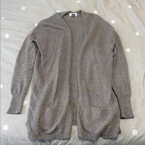 Old Navy Taupe Open-Front Long Cardigan